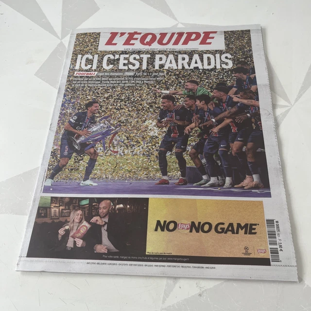 JOURNAL L'ÉQUIPE 01.06.2025 "ICI C'EST PARADIS" PSG ligue Des champions