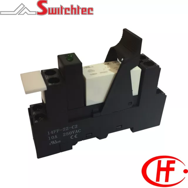 Double Pole 8A Din Rail Mount Relay Module 24Vdc & Led