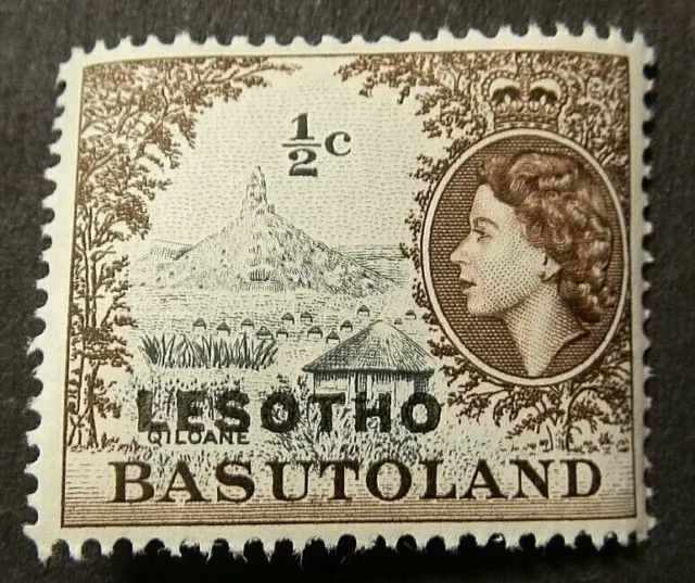 LESOTHO 1966 SG110A ½c. BLACK AND SEPIA-  MNH