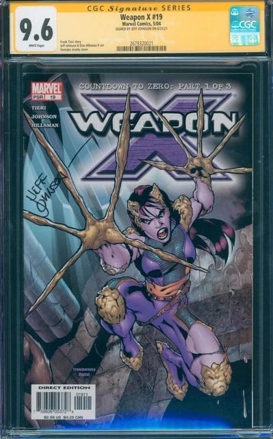 Weapon X #19 9.6 CGC Signed by Jeff Johnson
