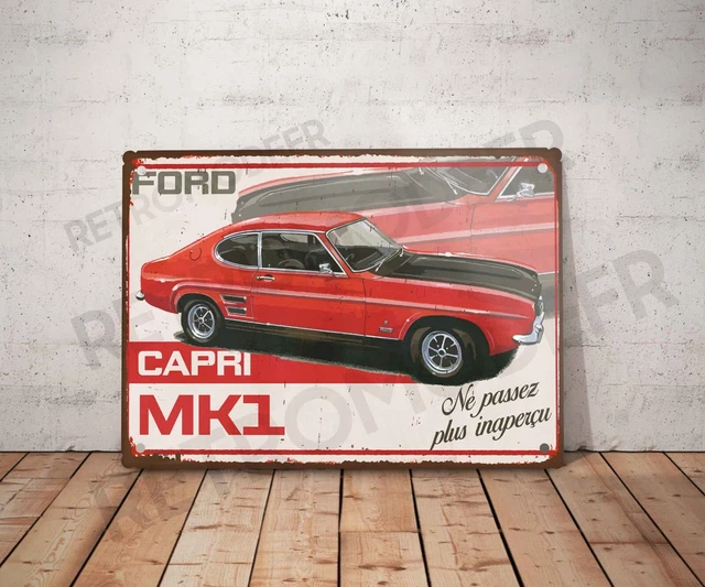 Plaque Métal Décorative Ford GT40 – Vintage – Rectangulaire
