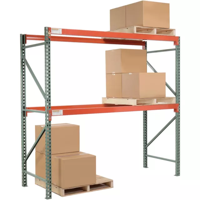 PALLET RACK - 48" W x 42" D x 96" H - 6,590 lbs Shelf Cap - Tear Drop Style