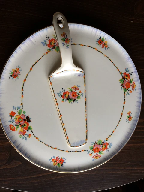 ANTIQUE H K Tunstall Vintage Cake Plate Server Made In