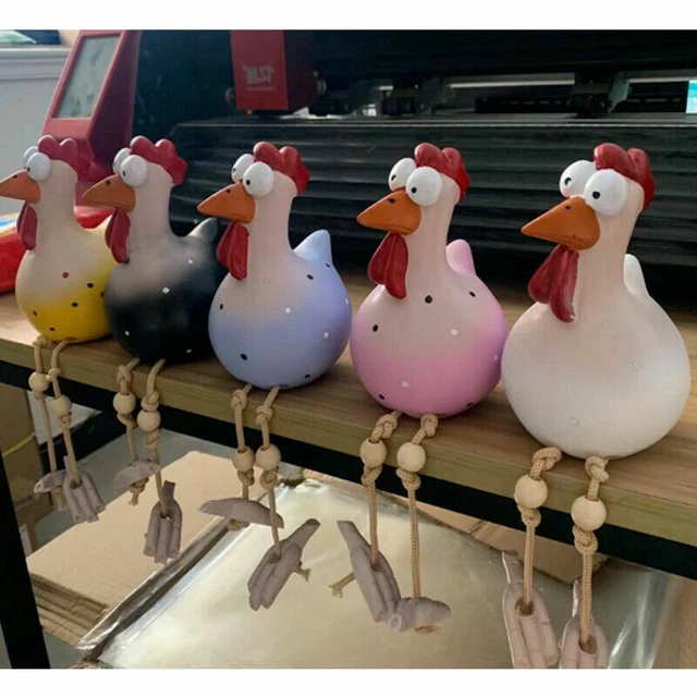 Chicken Garden Statue Chicken Resin Craft Sculpture Ornament Outdoor Decoration 5