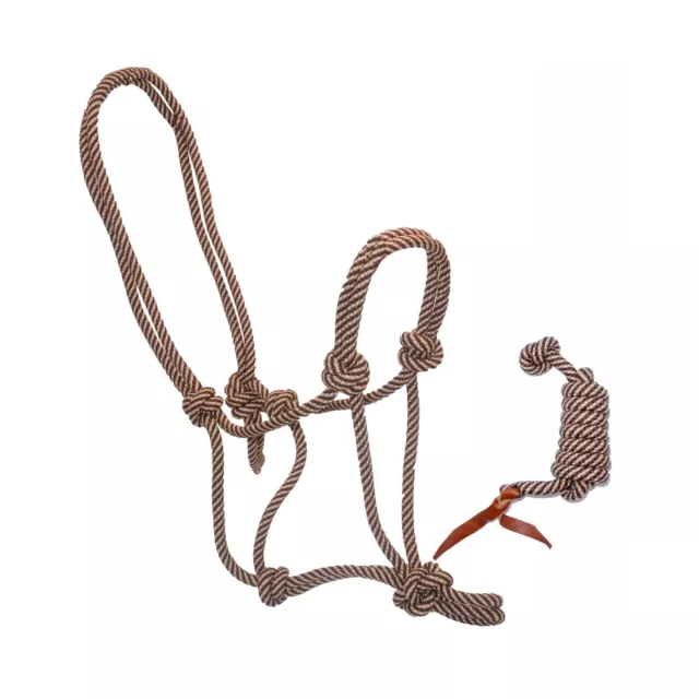 Resistance Braided Nylon Rope Halter With 9 Ft Matching Lead With Free Shipping