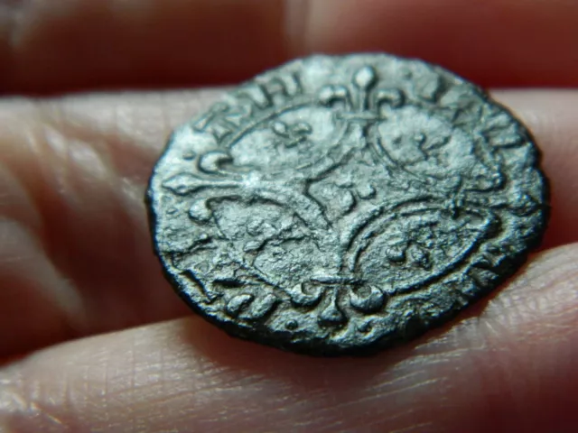 Unresearched Medieval hammered bronze jetton token coin Metal detecting detector