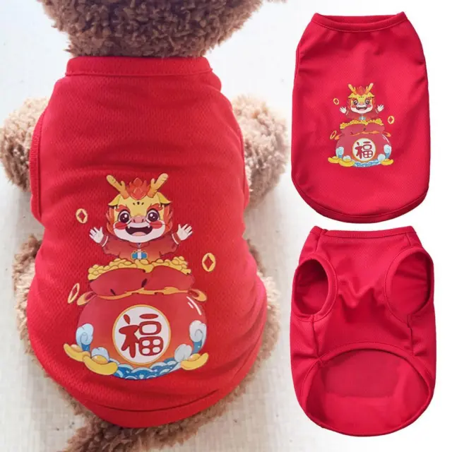 New Year Lovely Pet Vest Festive Clothing Dog Clothes For Small Dogs Vest Coat`