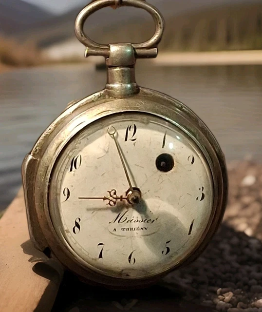 Montre Gousset Ancienne Argent Massif, Mouvement Coq, époque Restauration XIXe Siècle - Occasion