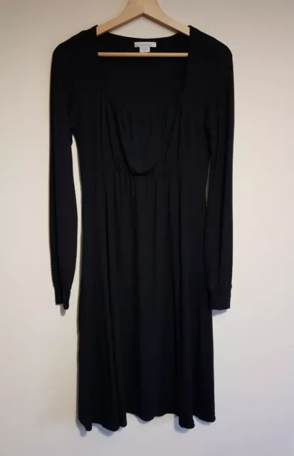 Mamas&Papas maternity Size 10 long sleeve stretchy A-line dress - Black