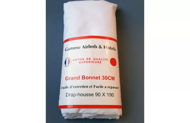 Drap Housse Blanc 90X190 Lit 1 Place Pour Airbnb Gîtes Et Hôtels