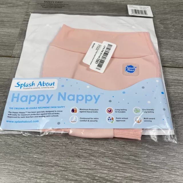 Splash About New Happy Nappy - Reusable Neoprene Swim Nappy Apple Blossom 3-6 M