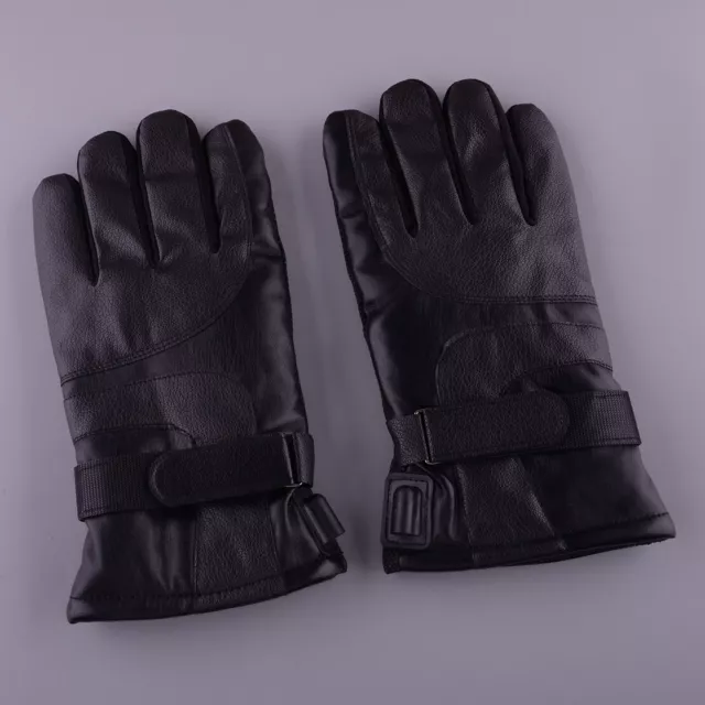 Set Electric Heated Gloves Rechargeable USB Hand Warm Windproof Thermal Winter