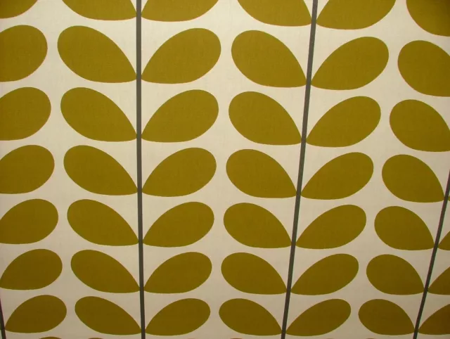 Orla Kiely Deux Couleur Tige Olive Coton Rideau Tapisserie Coussin Craft Tissu