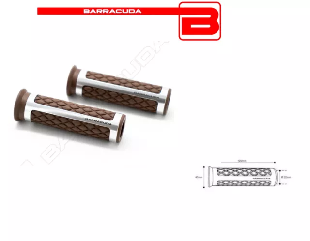 BARRACUDA MANOPOLE CLASSIC ARGENTO MARRONE 120mm DUCATI Monster S4Rs