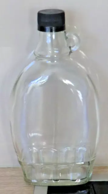 ♥Praktische GLASFLASCHE♥Mit Henkel♥500 ml♥Schwarzer Schraub-Verschluss♥