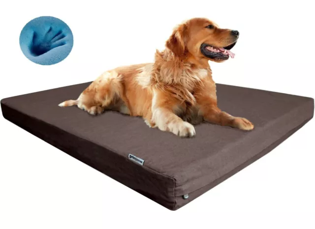 Extra Large Orthopedic Waterproof Memory Foam Pet Bed for Large Dog 48X30" Crate