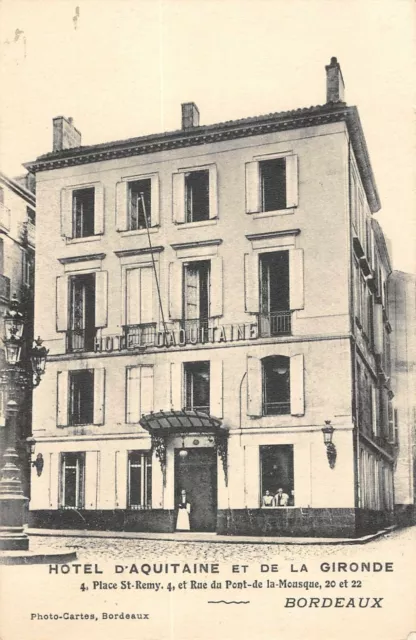 Cpa 33 Bordeaux Hotel D'aquitaine Et De La Gironde Place St Remy