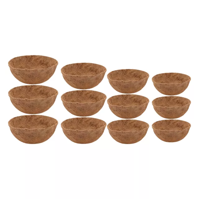 3x Round Coco Liners for Plants Hanging Flower Garden Outdoor Coir Planter