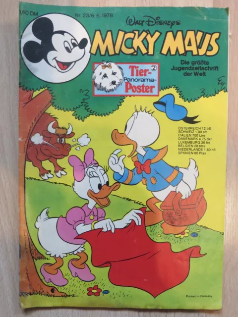 Micky Maus Nr. 23 vom 06.06.1978 mit Beilage und Schnipp von Walt Disney
