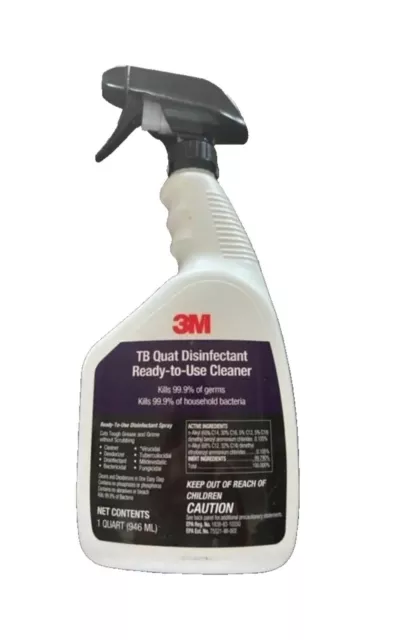 2 PACK 3M TB Quat Disinfectant Spray, Ready-to-Use Cleaner, Kills 99.9% of Germs