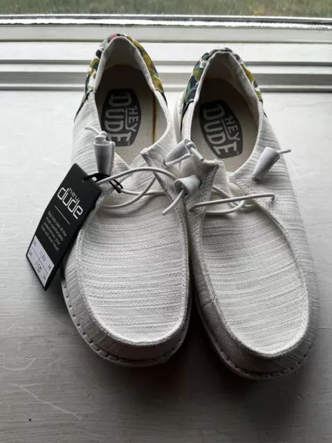 HEY DUDE WENDY Chambray Casual Shoes for Women's, Size 7 - White $30.00 ...