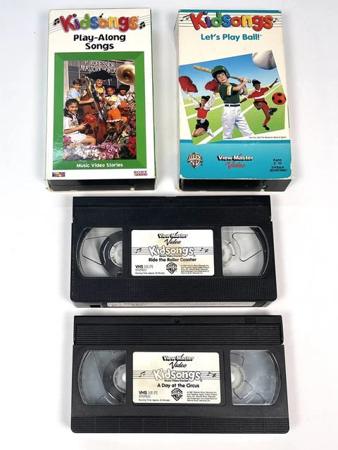 LOT 4 KIDSONGS VHS Day at the Circus Roller Coaster Play-Along Songs