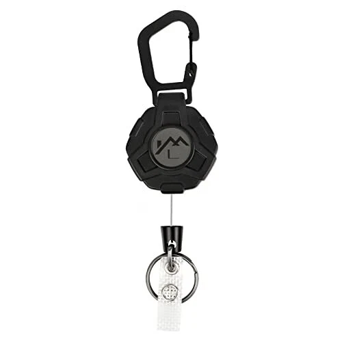 Porte-clés Rétractable Enrouleur Porte badge mousqueton robuste Yoyo bobine d...
