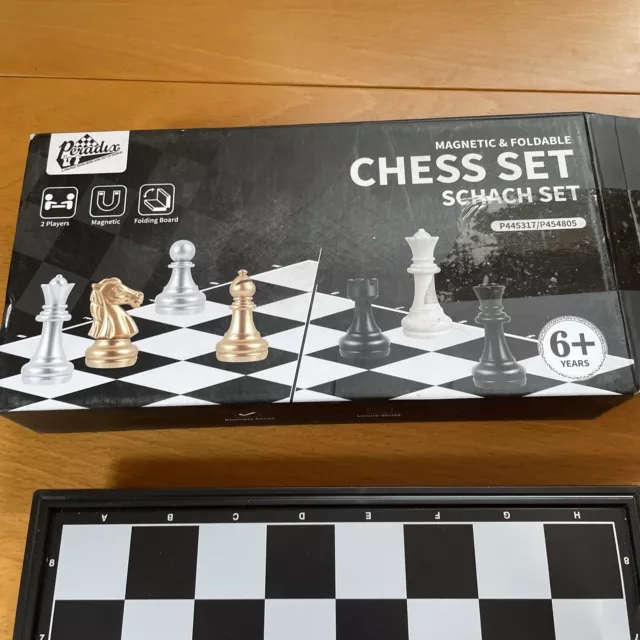 TravelChess magnetisches Schachset für alle Altersgruppen tragbares faltbares Brett 25x25cm ****