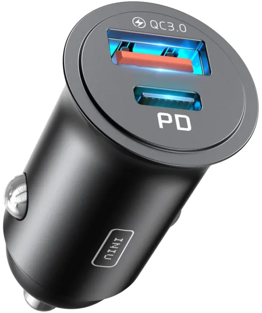 90W Caricatore Auto USB C, Caricabatterie Auto USB C [PD45W & QC45W]  Adattatore Presa Accendisigari USB