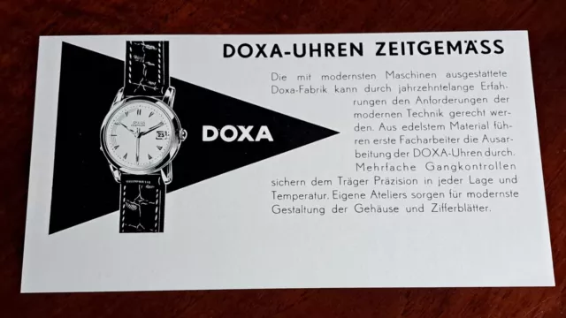Doxa  Automatic  *  Vintage  Watch  Advert  *  Rare  Uhren   Werbung  *  Reklame