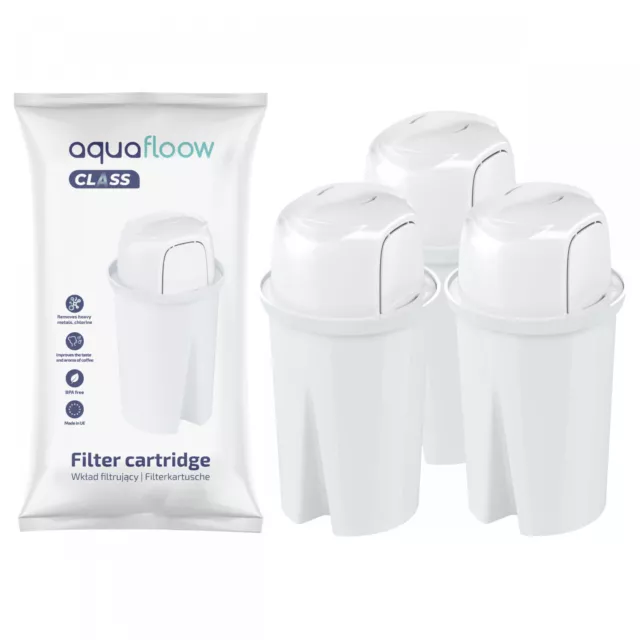 3x cartuchos de filtro de agua AquaFloow Class para Brita Classic, Anna, PearlCo