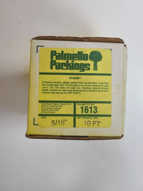 Palmetto Packing 1613 sceau d'emballage bateau lin 5/16 10 pieds marine 631A-16130074