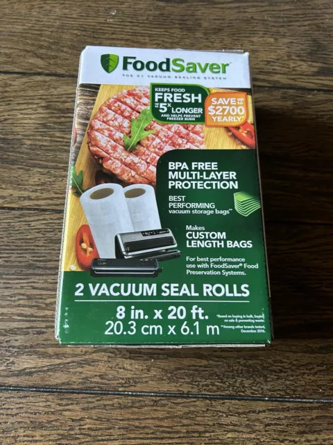 FoodSaver 8 in. x 20 ft. Vacuum Sealer Roll (Set of 3) FSFSBF0534