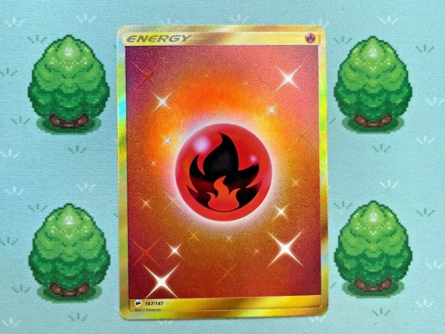 Pokemon - Fire Energy - 167/147 - SM Burning Shadows - Secret Rare