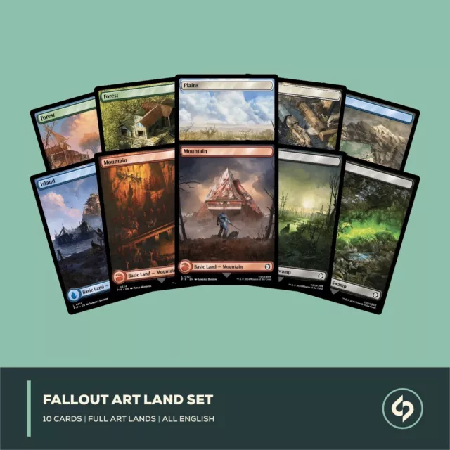 MTG | Fallout Land Full Art Set | 10 CARDS | NM | EN | MAGIC