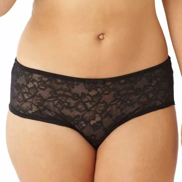 Sculptresse by Panache BLACK Pure Lace Brief Panty, US 4X-Large, UK 22