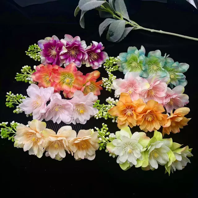 Women Boho Flower Hair Comb Floral Hair Pin Clip Wedding Bridal Hair Accessories