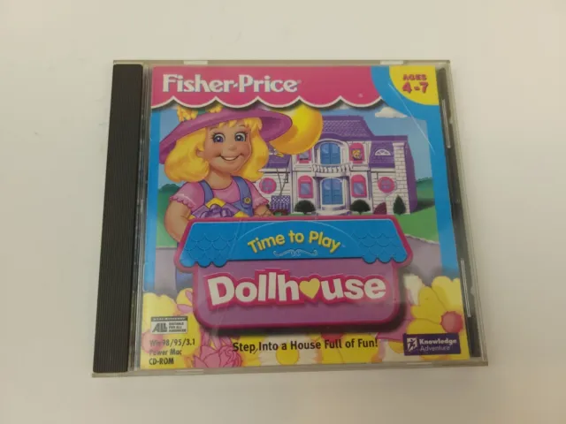 Fisher Price Time To Play Dollhouse PC CD-ROM 1998 Doll House