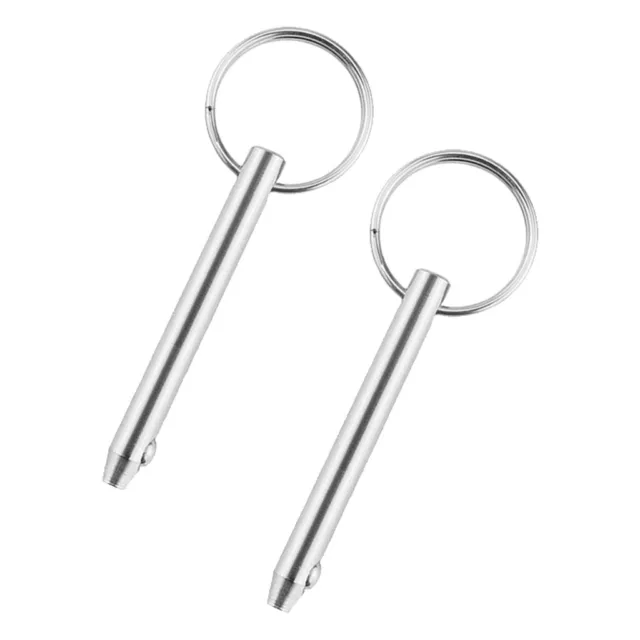 2pcs Stainless steel 316 quick release 6.3mm pin Bimini boat pin detent ring