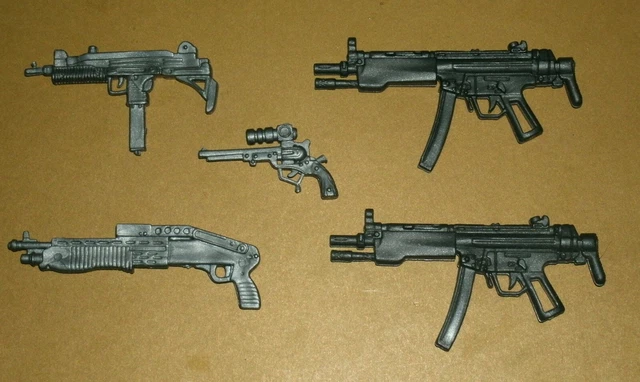 Lot De 4 Fusils Miniatures Échelle 1/12 – Sniper Et Carabine Pour Maison De Poupée | Accessoires De Décor, Figurines Pour Dioramas Et Projets Créatifs