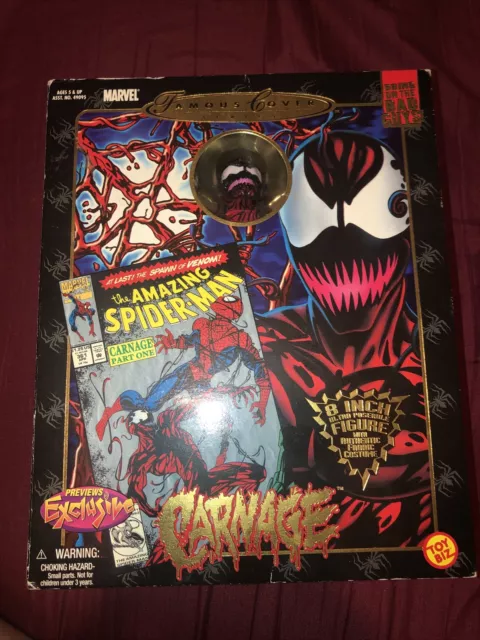 NEW Carnage Marvel Famous Cover Amazing Spiderman 361 Figure SEALED  8" Toy 2001