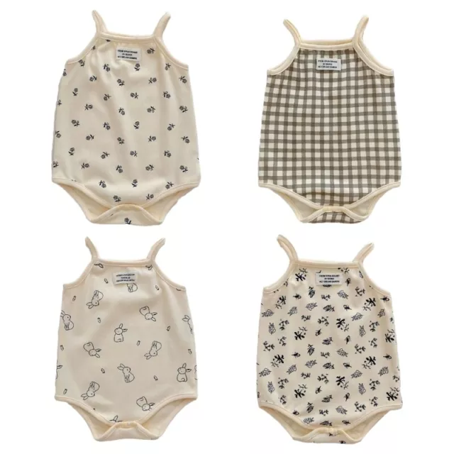 Summer Infant Baby Clothes Sleeveless Jumpsuits Boys Girls Fart Wrap
