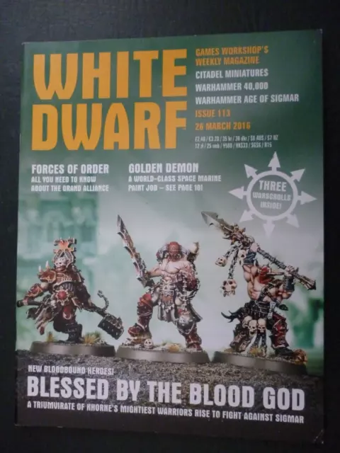 white dwarf weekly Issue 113 , 26 March 2016 in good condition.