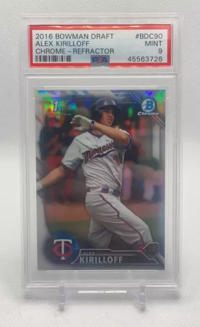 2016 Bowman Draft Chrome Alex Kirilloff 1st Refractor #BDC-90 PSA 9