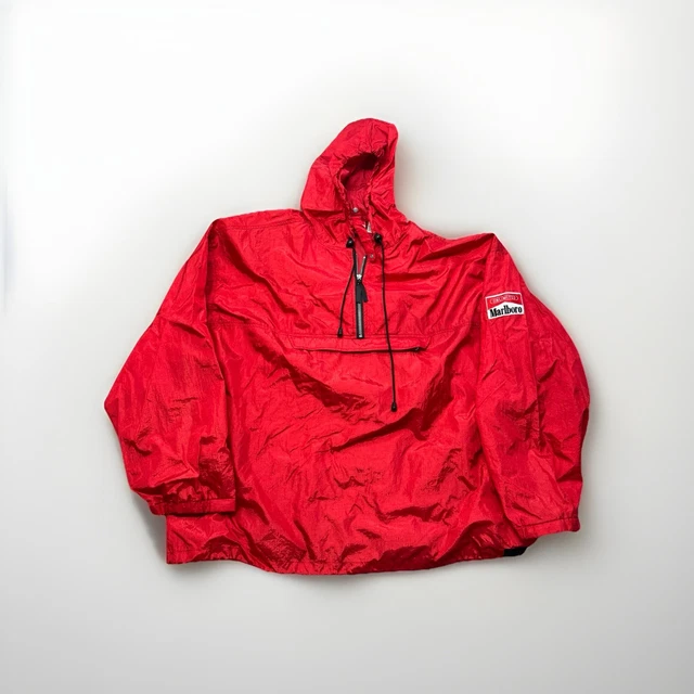 Veste Réversible Vintage Marlboro - Taille L Homme - Rouge - Occasion Parfaite