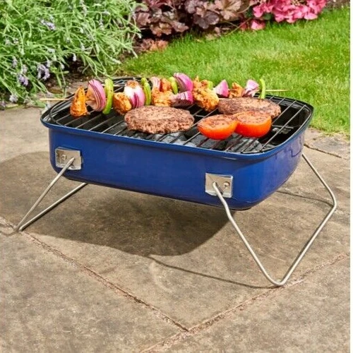 EXPERT GRILL 36CM Portable Festival BBQ BEACH 8 Burger Size BLUE BNIB 21.95 PicClick UK