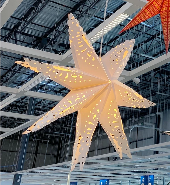 IKEA STRALA STAR Hanging Light Pendant/Table Lamp Shade, White