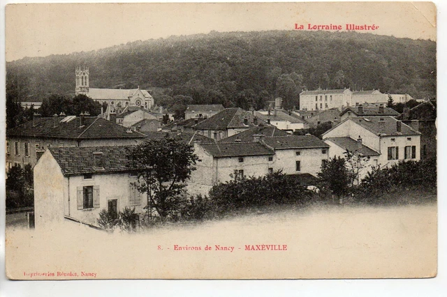 MAXEVILLE - Meurthe et Moselle - CPA 54 - vue generale legende en rouge
