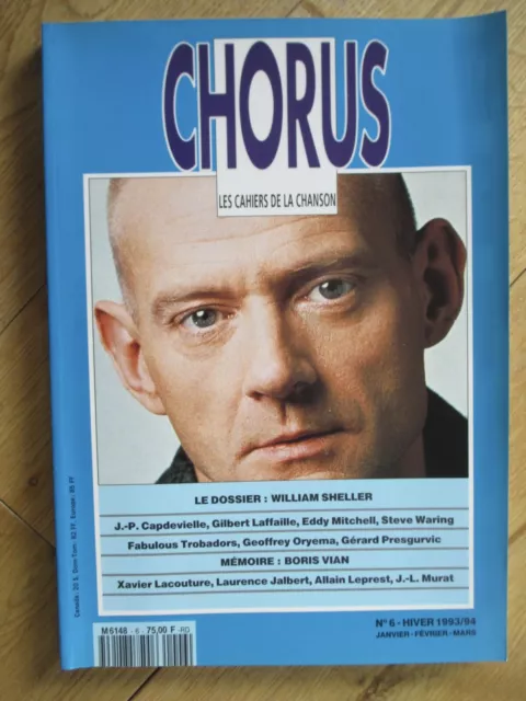 Chorus Les Cahiers De La Chanson N° 6 William Sheller Boris Vian J.l. Murat 1994