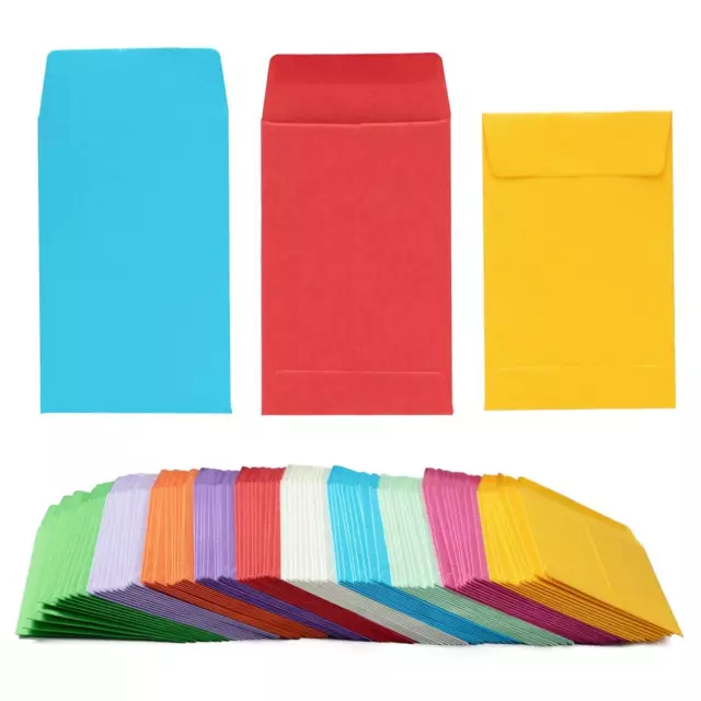 500 Pieces Colorful Small Coin Envelopes Self-Adhesive Seed Envelopes Mini Parts